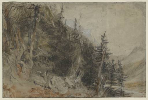 Joseph Mallord William Turner, ‘Chamonix and Mont Blanc, from the Slopes of the Montenvers’ 1802