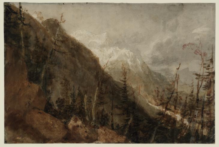 Joseph Mallord William Turner, ‘Chamonix: Mont Blanc and the Arve Valley from the Path to the Montenvers’ 1802