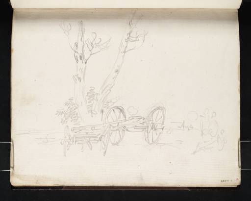 Joseph Mallord William Turner, ‘The Chassis of a Coach, and Figures beneath Two Trees’ 1802