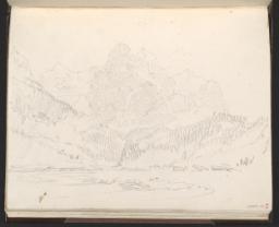 The Wellhorn and Rosenlaui Glacier from below Rosenlaui, Joseph Mallord William Turner, 1802, Graphite on paper