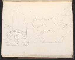 Sailing to Fluelen: Bay of Uri, Lake Lucerne, Looking South, Joseph Mallord William Turner, 1802, Graphite on paper