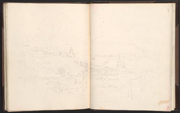 Joseph Mallord William Turner, ‘Schaffhausen; Castle and Town’ 1802