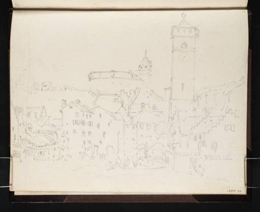 Joseph Mallord William Turner, ‘Schaffhausen; the Castle, Town and Church from the Müsterplatz’ 1802