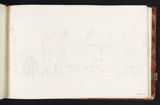 Joseph Mallord William Turner, ‘Oxford: The Clarendon Building, Sheldonian Theatre and Schools Tower from Broad Street’ 1802-3