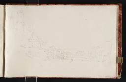 Lucerne, the Wasserturm from the River Reuss, Joseph Mallord William Turner, 1802, Graphite on paper