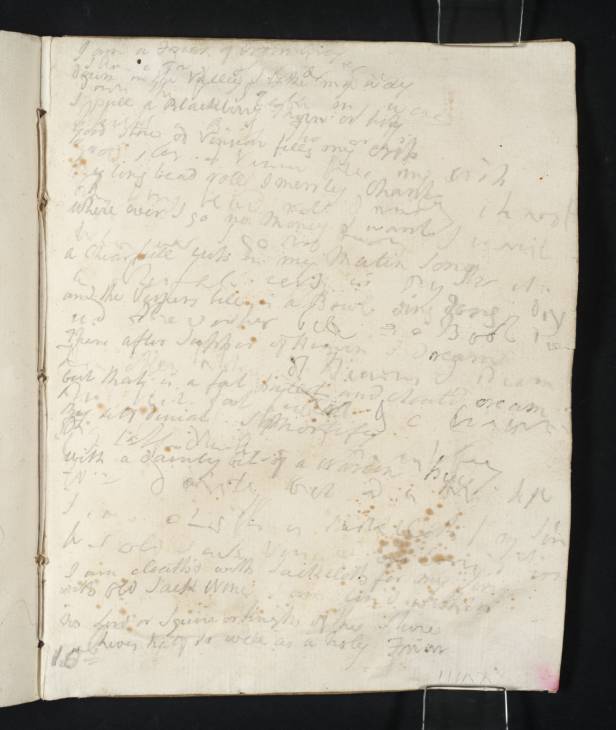 Joseph Mallord William Turner, ‘Verses (Inscriptions by Turner)’ 1802 (Inside back cover of sketchbook)