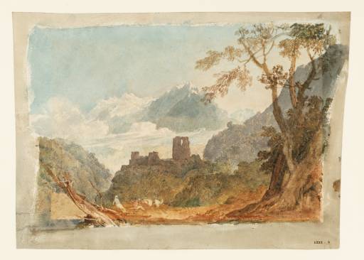 Joseph Mallord William Turner, ‘The Chateau d'Argent, above Villeneuve, Val d'Aosta, with Mount Emilius’ c.1803