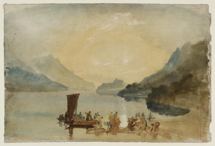 Joseph Mallord William Turner, ‘Lake Brienz and Ringgenberg Castle’ c.1809