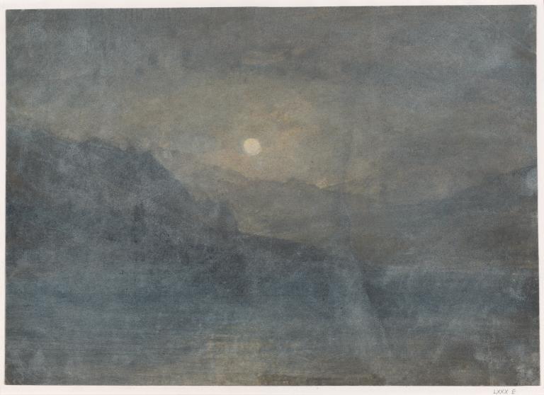 Joseph Mallord William Turner, ‘The Lake and Town of Brienz: Moonlight’ c.1806-9