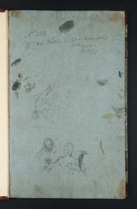 Joseph Mallord William Turner, ‘Two Studies: A Man with his Hand to his Forehead and a Woman Looking Down; a Man in Armour’ c.1799-1805