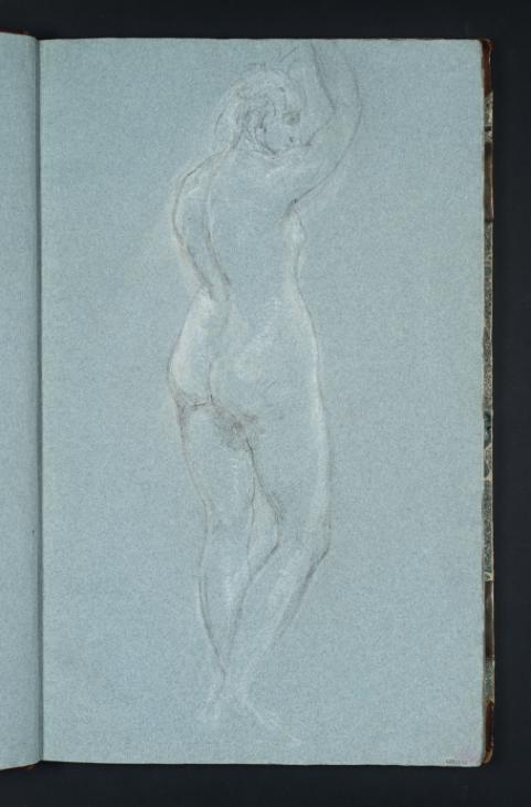 Joseph Mallord William Turner, ‘A Standing Female Nude with Raised Right Arm, Seen from Behind’ c.1799-1805