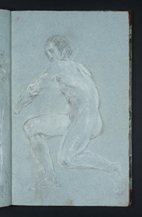 Joseph Mallord William Turner, ‘A Seated Male Nude, Seen from the Side’ c.1799-1805