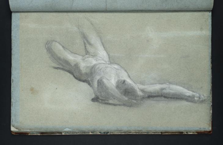 Joseph Mallord William Turner, ‘A Supine Male Nude, Seen Foreshortened’ c.1799-1805