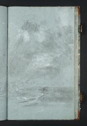 Composition Study for William Tell Escaping from the Boat, Joseph Mallord William Turner, c.1799–1805, Chalk on paper