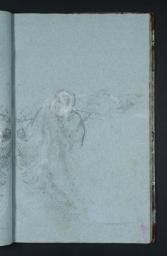 Study of the Head and Shoulders of a Stooping Woman, Joseph Mallord William Turner, c.1799–1805, Chalk on paper