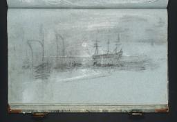 Composition Study for the ‘Sun Rising through Vapour’, Joseph Mallord William Turner, c.1799–1805, Chalk on paper