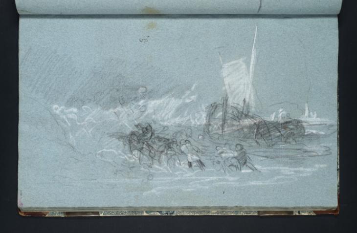 Joseph Mallord William Turner, ‘Small Boats in Breakers, with Calais Beyond’ c.1802