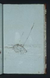 Sketch of the Composition of ‘Fishermen upon a Lee-Shore’, Joseph Mallord William Turner, c.1799–1805, Chalk on paper