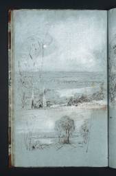 Two Composition Studies for ‘The Festival upon the Opening of the Vintage at Macon’, Joseph Mallord William Turner, c.1799–1805, Chalk on paper