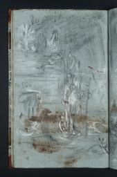 Study for a Composition of ‘The Deluge’, Joseph Mallord William Turner, c.1799–1805, Chalk on paper
