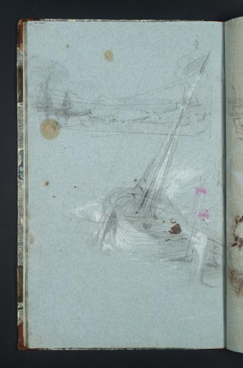 Joseph Mallord William Turner, ‘Composition Study for 'Lake of Geneva with Mont Blanc'; Study of a Boat’ c.1799-1805