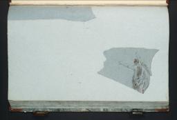 Part of a Standing Angel with Arms Raised, Joseph Mallord William Turner, c.1799–1805, Chalk on paper