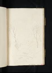 A Ruined Castle Seen beyond Trees, Joseph Mallord William Turner, 1801, Graphite on paper
