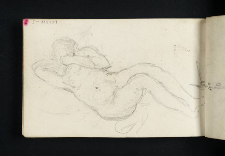 Joseph Mallord William Turner, ‘A Nude Woman, Reclining, Head Cupped in Hand’ c.1800-7
