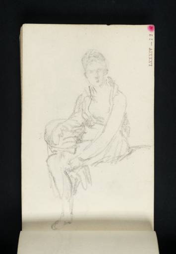 Joseph Mallord William Turner, ‘A Seated Woman, Draped, Turned to Left’ c.1800-7