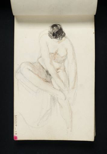 Joseph Mallord William Turner, ‘A Nude Woman Seated, Bending Forward, Right Leg Crossed’ c.1800-7