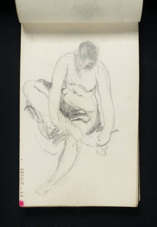 Joseph Mallord William Turner, ‘A Nude Woman Seated, Right Leg Crossed’ c.1800-7