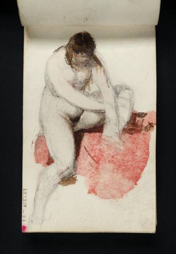 Joseph Mallord William Turner, ‘Nude Woman Seated, Right Leg Raised’ c.1800-7