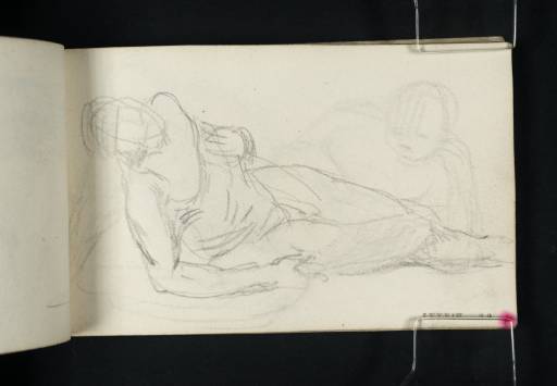 Joseph Mallord William Turner, ‘Two Figures; A Woman Reclining, Draped, and Another’ c.1800-7