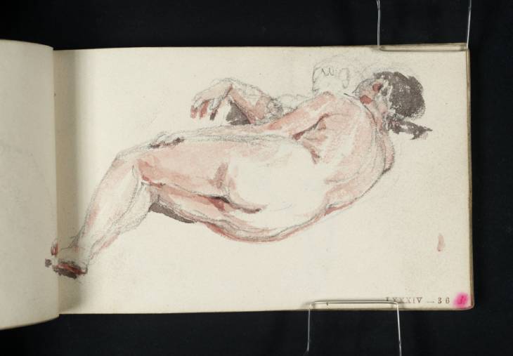 Joseph Mallord William Turner, ‘A Nude Woman Reclining, Seen from Behind’ c.1800-7
