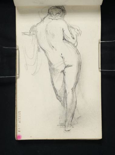 Joseph Mallord William Turner, ‘A Nude Woman Standing, Seen from Behind, Left Shoulder Resting on a Parapet’ c.1800-7