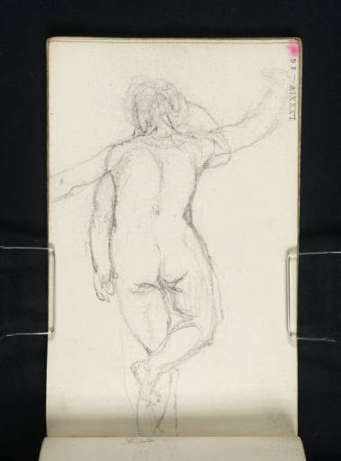 Joseph Mallord William Turner, ‘A Nude Woman Standing, Seen from Behind, Arms in Alternate Positions’ c.1800-7