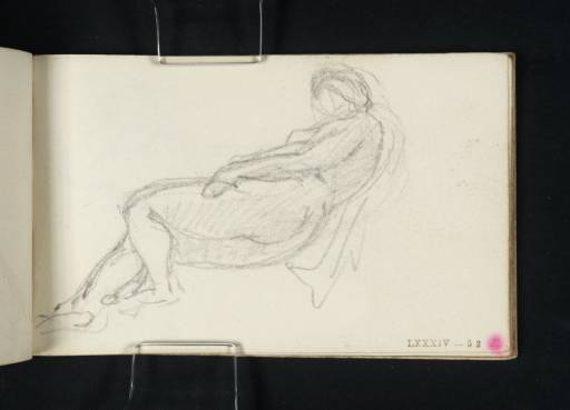 Joseph Mallord William Turner, ‘A Woman Reclining, Semi-Draped’ c.1800-7