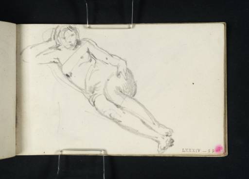 Joseph Mallord William Turner, ‘A Woman Reclining, Semi-Draped, Head Resting on Right Arm’ c.1800-7