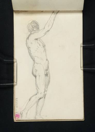 Joseph Mallord William Turner, ‘A Nude Man Standing, in Right Profile, Arm Upraised’ c.1800-7