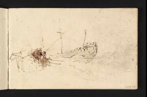 Joseph Mallord William Turner, ‘Study for 'Boats Carrying Out Anchors and Cables to Dutch Men of War'’ 1803-4