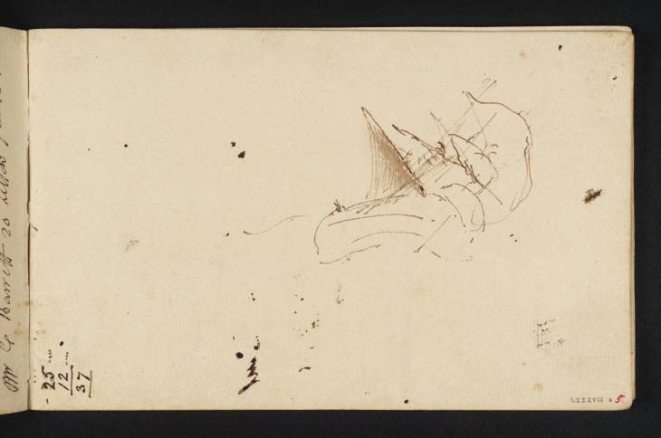 Joseph Mallord William Turner, ‘A Ship in Distress: Arithmetic (Inscription by Turner)’ c.1805