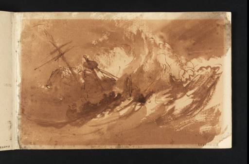 Joseph Mallord William Turner, ‘A Ship in Distress and a Smaller Boat’ c.1805