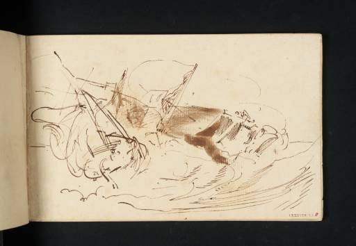 Joseph Mallord William Turner, ‘A Wreck and a Smaller Boat’ c.1805