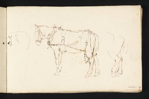 Joseph Mallord William Turner, ‘Studies of a Cart Horse’ 1805