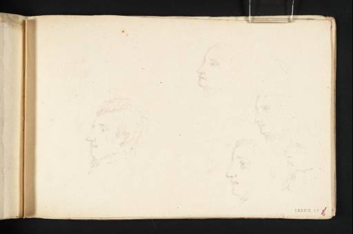 Joseph Mallord William Turner, ‘Five Sketches of a Man's Face in Profile to Left’ 1805
