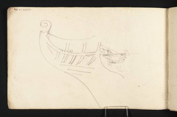 Joseph Mallord William Turner, ‘Two Studies of the Bows and Beakhead of the'Temeraire'’ 1805