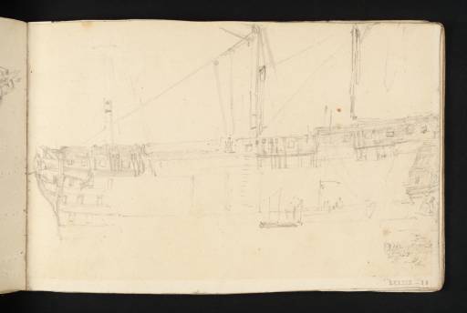 Joseph Mallord William Turner, ‘The 'Victory': Port Side, Smaller Vessels Alongside’ 1805