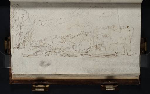 Joseph Mallord William Turner, ‘Richmond Bridge and Hill from Upstream, Fisherman on a Boat at Left’ 1805