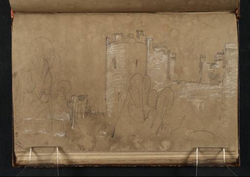 Joseph Mallord William Turner, ‘Bodiam Castle; the North-West Tower and Barbican’ c.1806-10