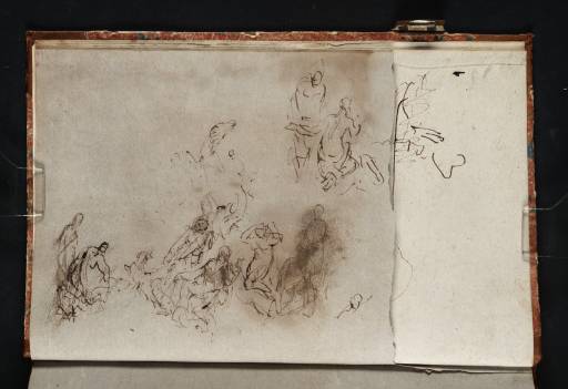 Joseph Mallord William Turner, ‘Studies for Figures in 'Dido and Aeneas'; and of a Horse, Related to 'The Destruction of Sodom'’ 1805